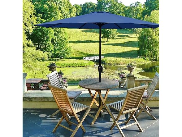 Simple Deluxe Patio Umbrella 9 FT, Blue 1 Pack