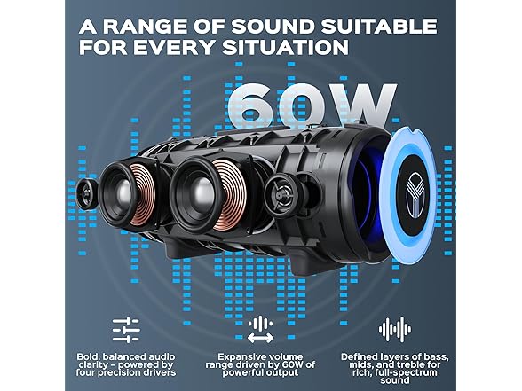 (NEW) TREBLAB Ultra Loud Wireless Speaker