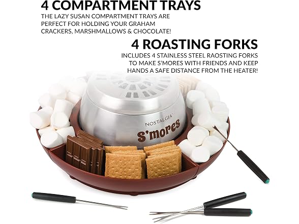 Nostalgia Tabletop Indoor Electric S'mores Maker 