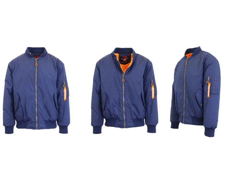 Spire By Galaxy WC-----(Men's) - TSP-2908 - NV / S Small Mens Heavyweight Flight Bomber Jacket  Navy