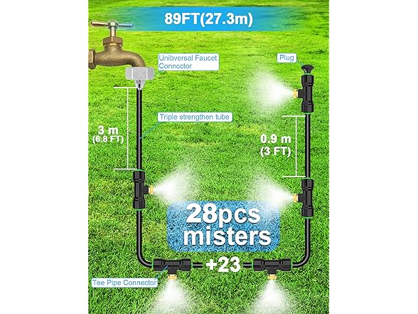 Lekit Misters for Outside Patio 89FT