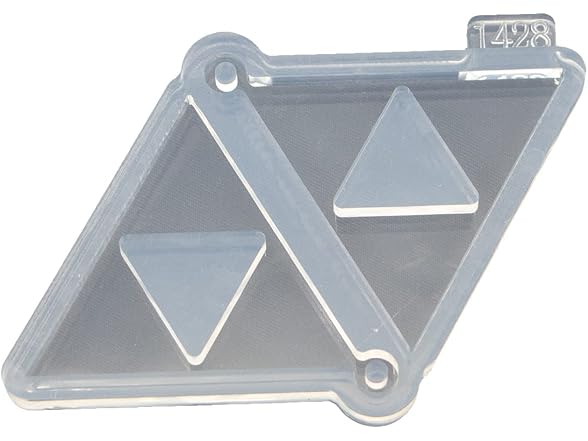 Shiny Glossy Triangle Earring Resin Mold Silicone 