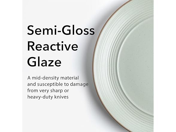 RINGAR Round Stoneware 16pc Double Bowl Dinnerware Set for 4