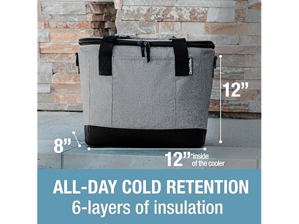 CleverMade Tahoe Collapsible Cooler Bag – Med, Gray Blk