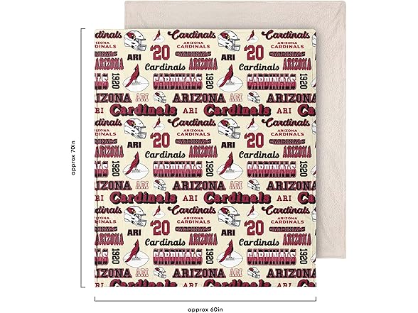 ARIZONA CARDINALS Retro Sherpa Fleece Blanket