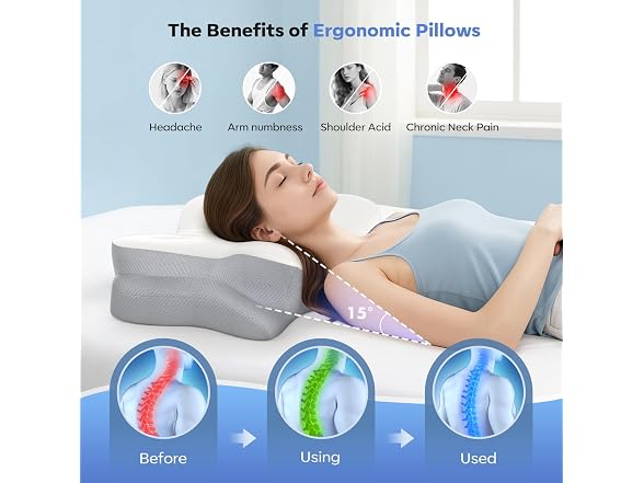 Ergonomic Memory Foam Pillow - Gallery 7