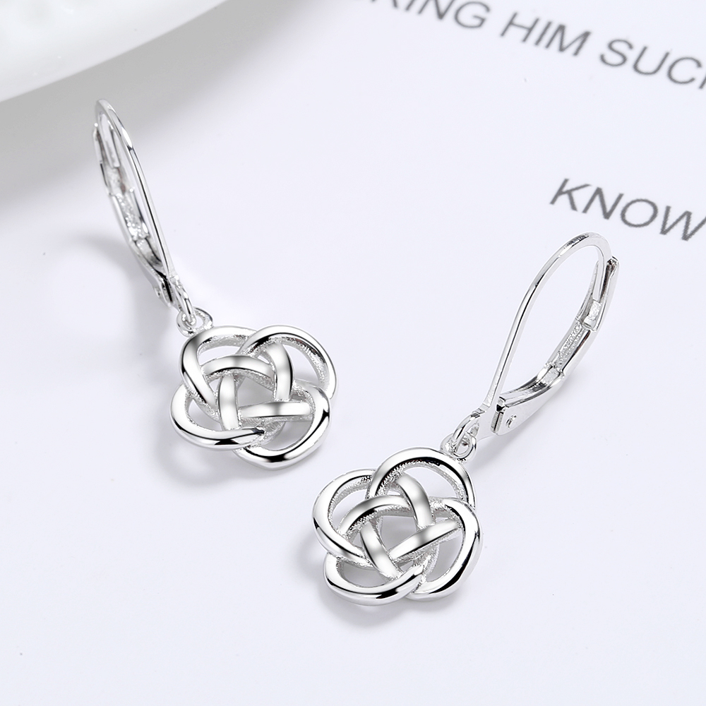 925 Sterling Silver Celtic Earrings - Gallery 4