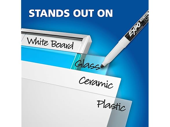 EXPO Dry Erase Markers, Low Odor Ink, Bl