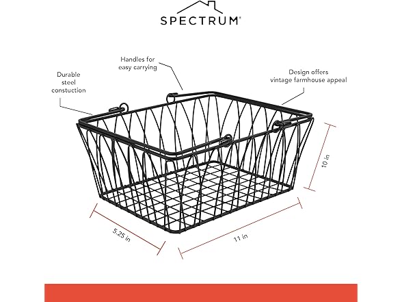 Spectrum Twist Wire Basket for Organizing