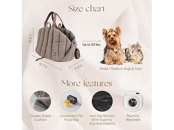 Peppy Buddies Dog Car Seat & Dog Purse