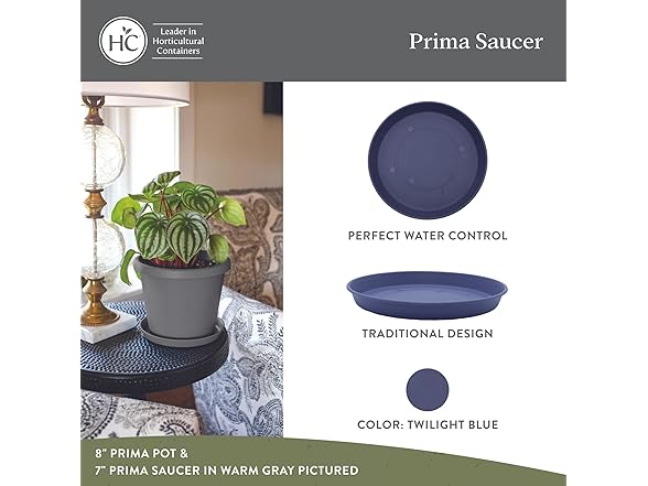 HC Companies Durable Plant Tray 17.5-in Twilight Blue