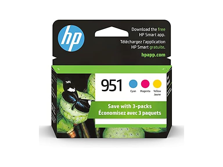 HP 951 Cyan, Magenta, Yellow Ink Cartridges (3 pack)