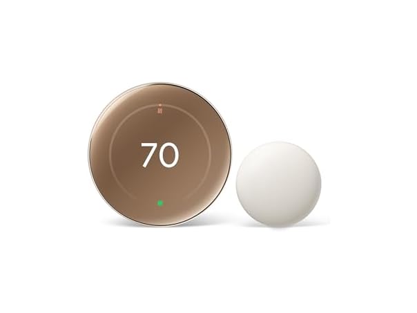 $189.99, Was $299.99, 36% Off! Google Nest 4th Gen Thermostat + 2nd Gen Sensor - Gold dealfomo