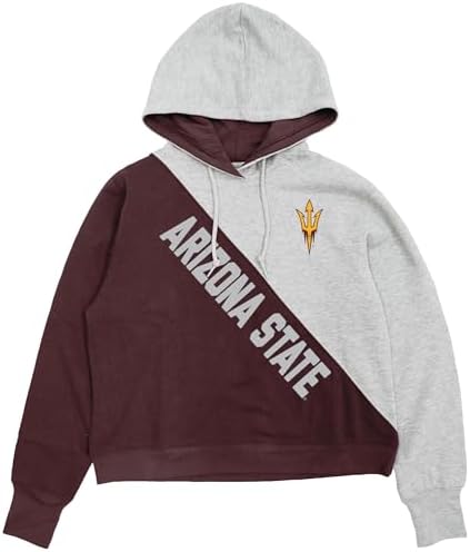 Blue 84 Standard NCAA Officially Licensed Diagonal Colorblock Hooded Sweatshirt, Team Color, Large