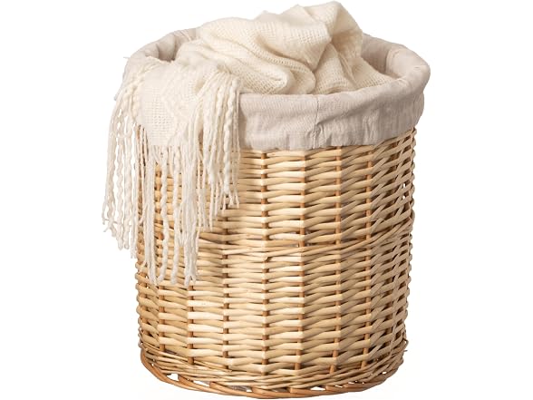 WICKERWISE Wickerwise Set of 2 Round Willow Wicker
