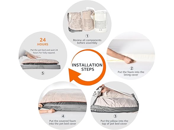 Amazon Basics Dog Bed with Cooling Gel Memory Foam