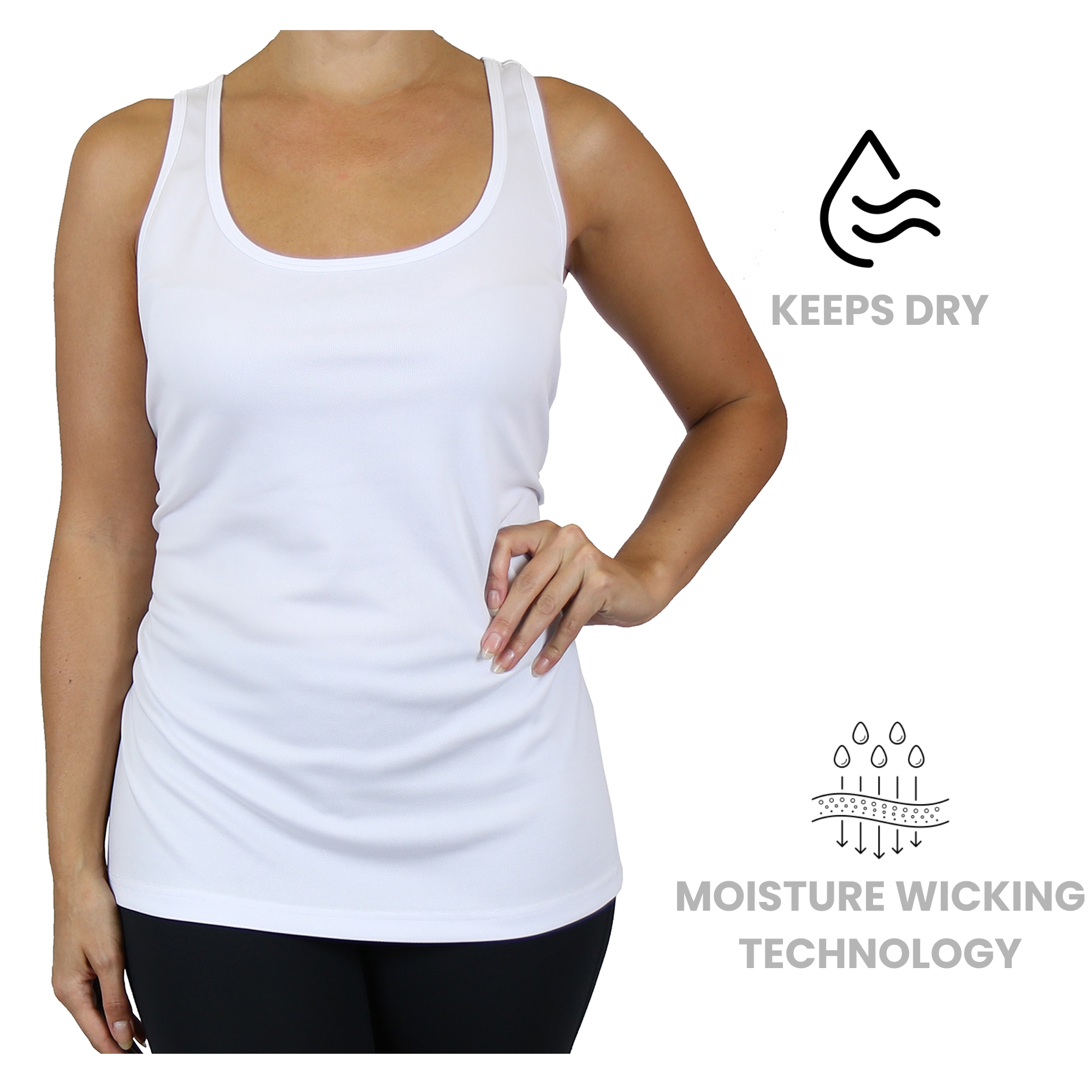 5Pk Asst Womens Active Racerback Tank (S-3XL) - Gallery 14