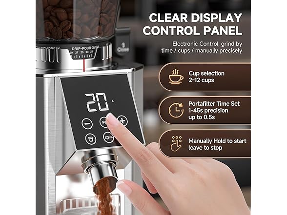 COFIBREWS Burr Coffee Bean Grinder