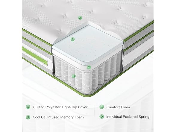 Novilla 12" Hybrid King Mattress