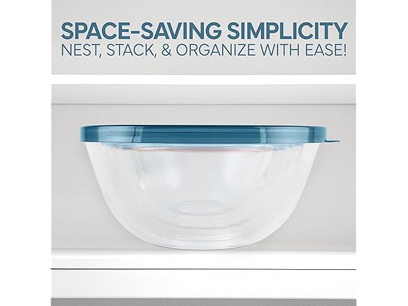 COOK WITH COLOR 12 Pc Blue/Pink Glass Mixing Bowl Set