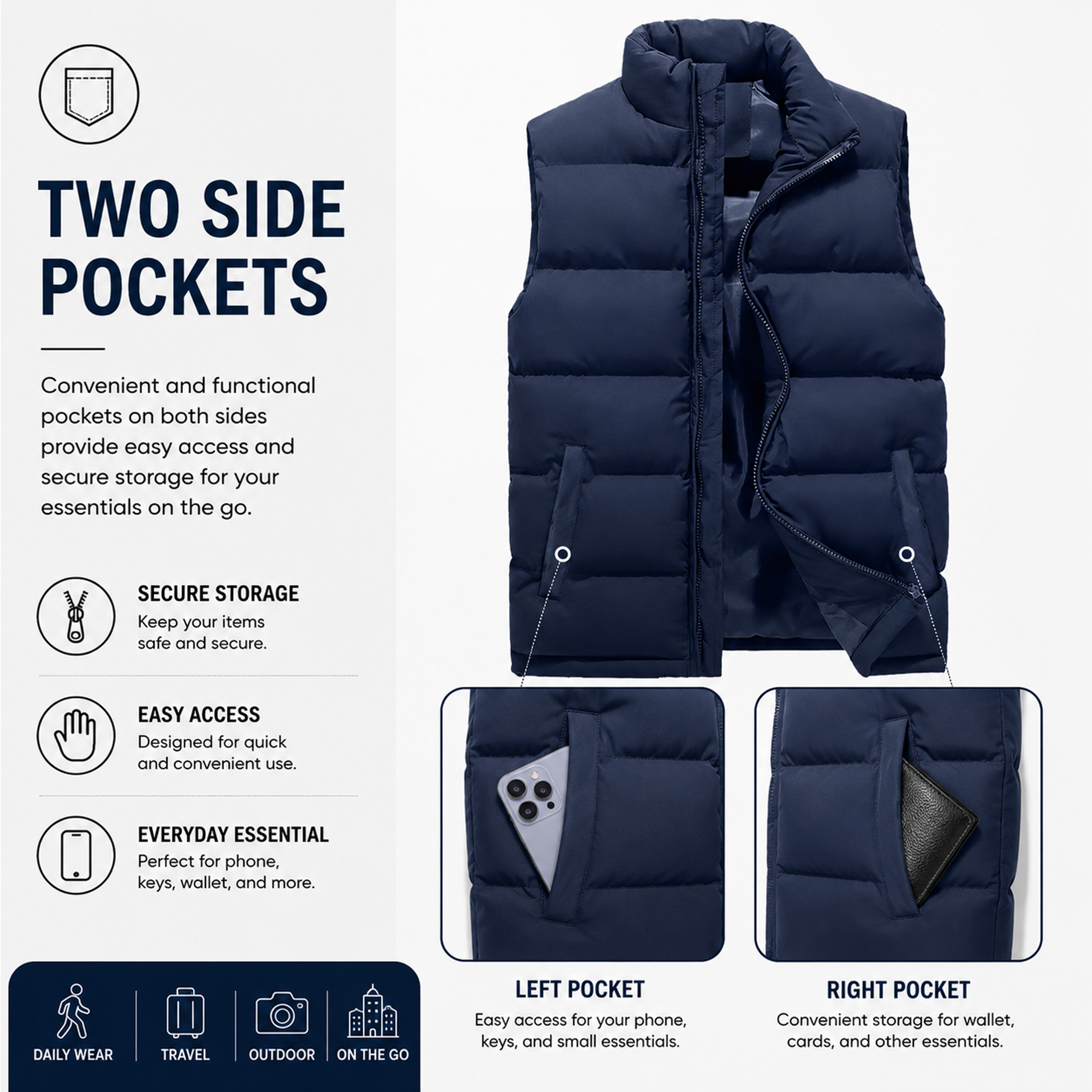 Mens Heavyweight Puffer Bubble Vest - Gallery 22