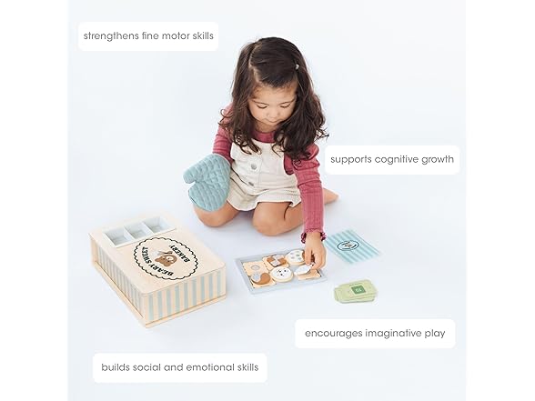 Pearhead Wooden Bakery Montessori Set