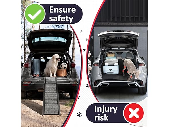 PENSUN Dog Ramp for Car, 71" Foldable
