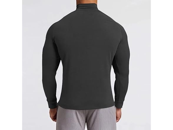 Aulemen Men (M) Mock Turtleneck Long Sleeve Top
