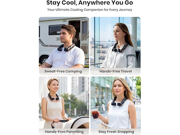 Warmco 5200mAh Portable Neck Fan