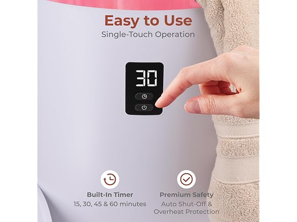 SereneLife Towel & Blanket Warmer Pink