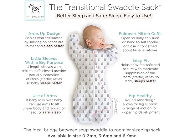 Amazing Baby Transitional Swaddle Sack