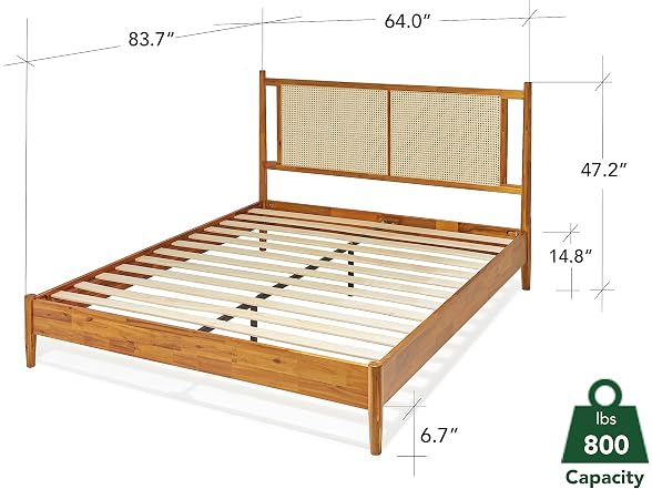 Bme Oliver Headboard Queen Size Bed Frame - 15" Signature