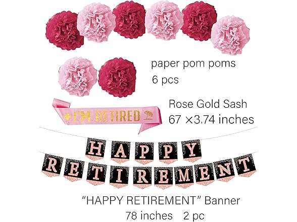 Retirement Party Decorations 22-Pack