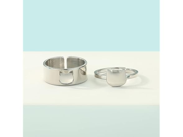 Matching Cute Animals Promise Rings