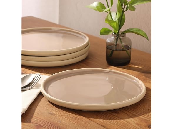 Gibson Elite - Made in Portugal - Port Gaia 10.2 Inch Dinner Plates Set of 4 