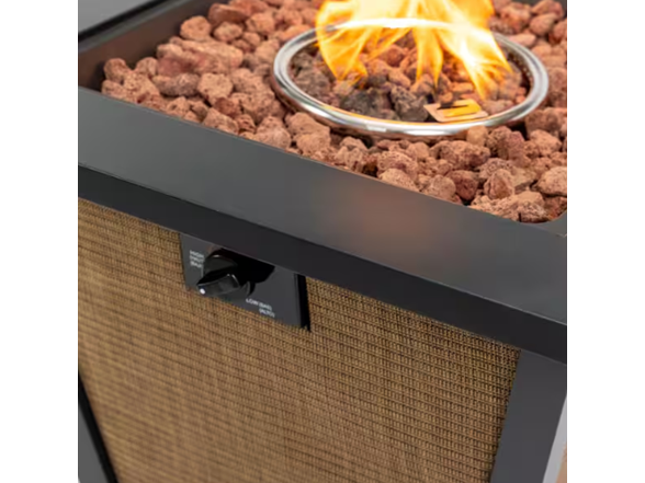 28" Sq 50k BTU Metal Fire Table for Patio