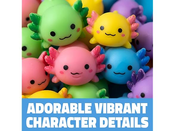Mini Axolotl Squeezy Figurines - 1" (Pack of 250)