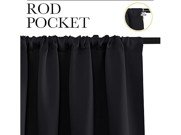 NICETOWN Halloween Black Blackout Curtain Blinds