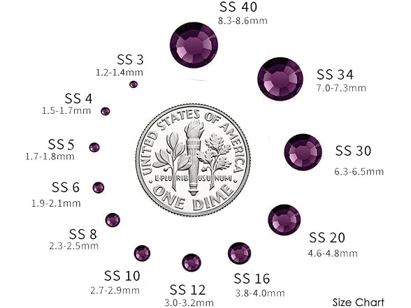 CMBYN Glue Fix Crystal Flatback Rhinestones- Amethyst