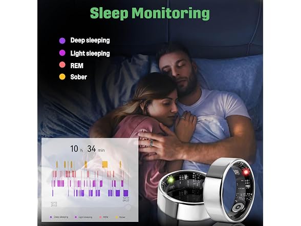 FAHKNS Smart Health Ring for Women