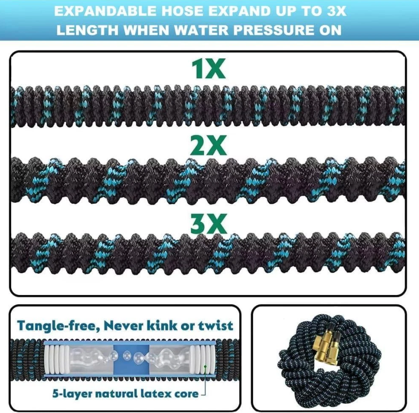 Expandable Garden Hose w/ Spray Nozzle - Gallery 9