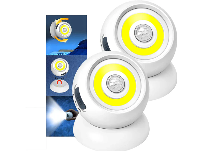 Hakol BH-736-WHITE 2 Pack 500 Lumens Motion Senso