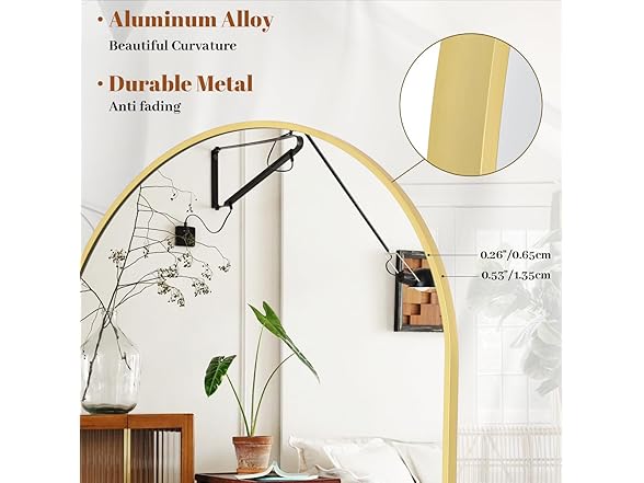 VooBang 18 x 58 inch Arched Full Length Mirror