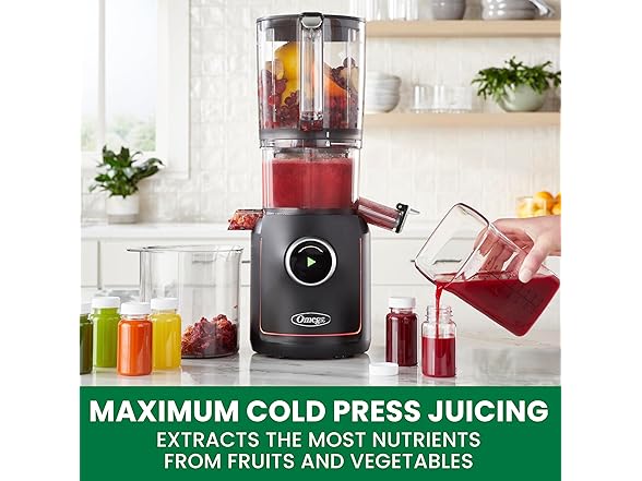 Omega Slow Masticating Batch Juicer Black