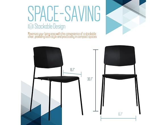 Zuho II Modern Stackable Chair (2Pk)