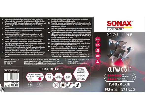 SONAX PROFILINE Cutmax (1 Litre) - High