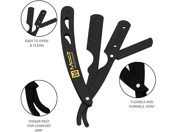 Macs Professional Matte Straight Razors