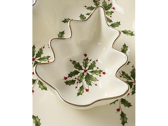 Lenox 898187 Holiday Tree Chip & Dip Set