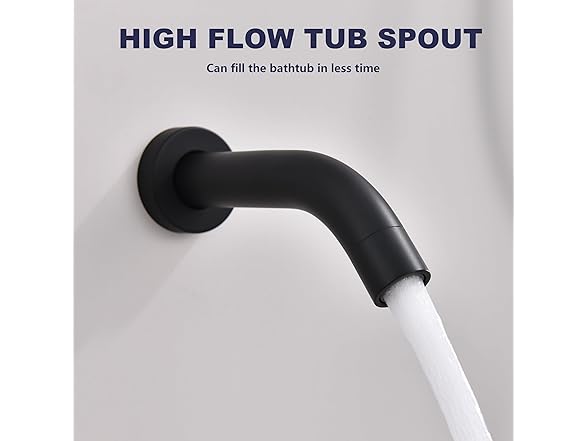 Shower System with Tub Spout, Shower Faucet Set, 8"