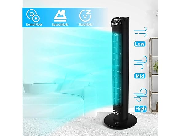 Simple Deluxe 32" Oscillating Tower Fan